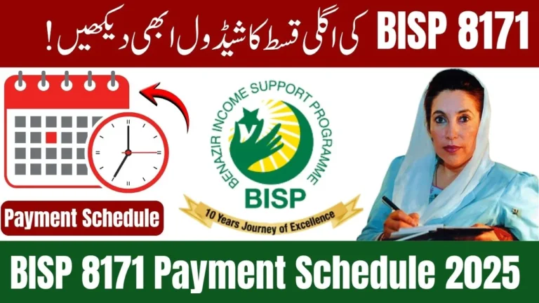 BISP 8171 Payment Schedule November 2025 – Check CNIC Status & Province-Wise Dates